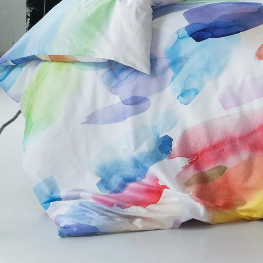 ESTELLA Mako-Satin Wendebettwäsche Splash Multicolor 1 Bettbezug 200 x 220 cm + 2 Kissenbezüge 80 x