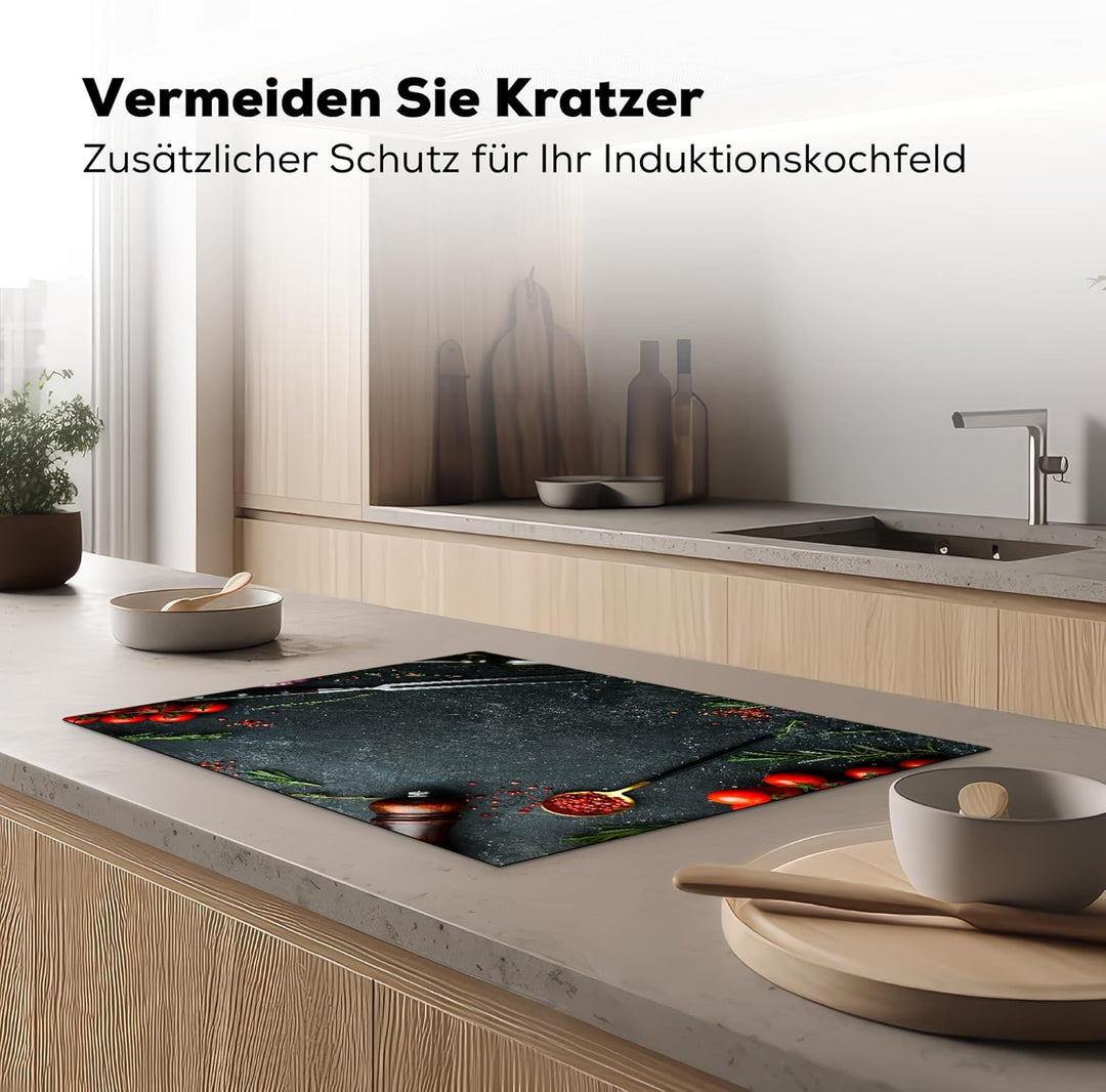 KitchenYeah© Herdabdeckplatte 75x52 cm Einteilig Herdabdeckung Abdeckplatte für Ceranfeld Abdeckung