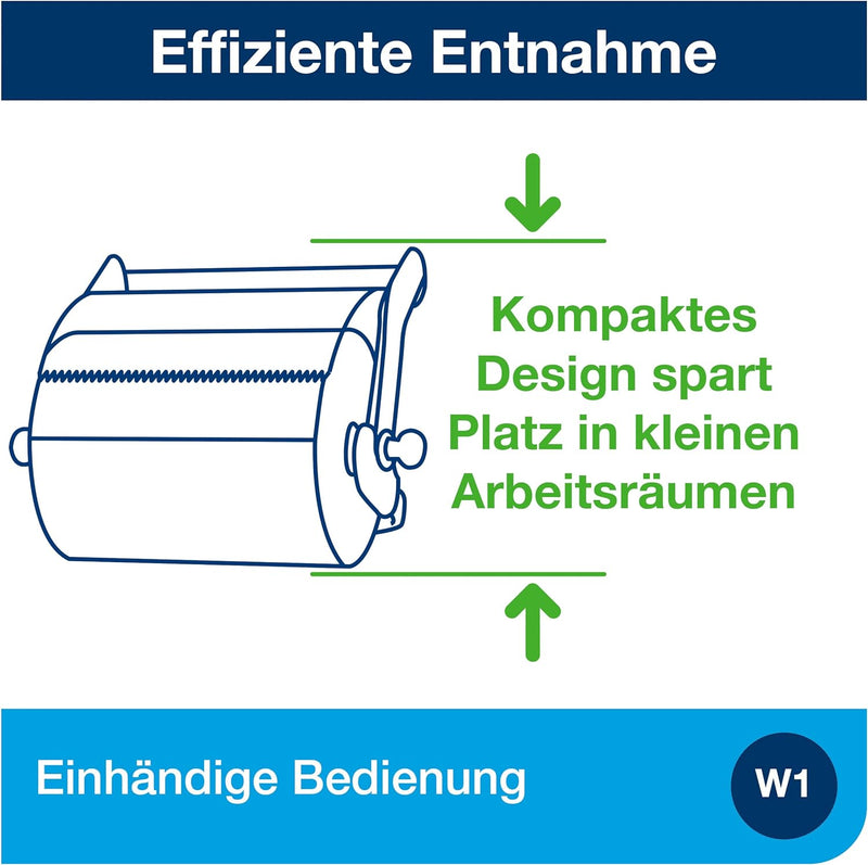 Tork 652108 Wandhalter in Rot Schwarz / Papierrollenhalter für Tork W1 Papierwischtücher im Performa