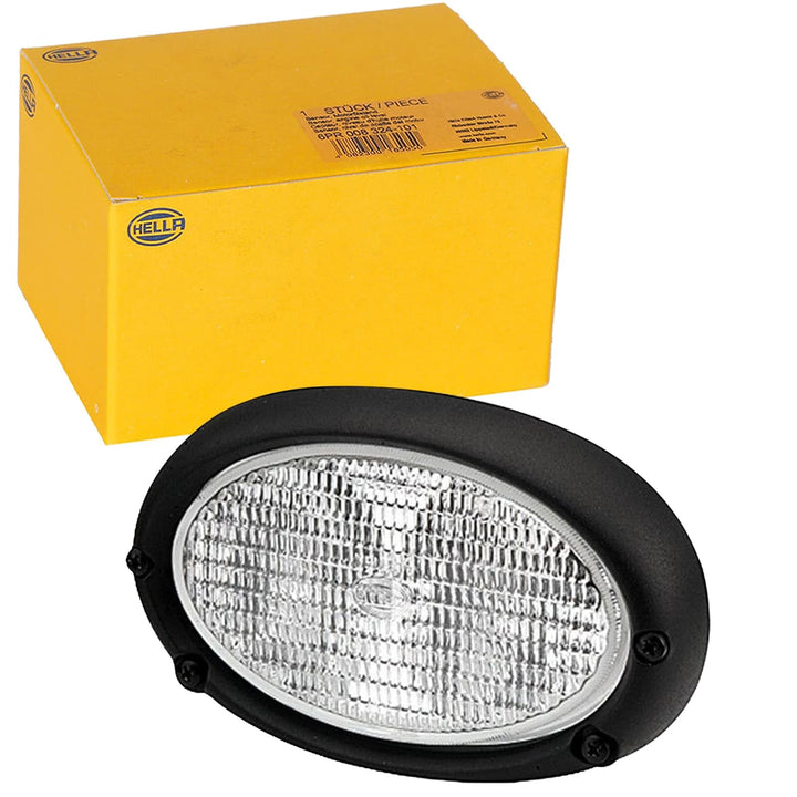 HELLA - Halogen-Arbeitsscheinwerfer - Oval 100 - 12V - Einbau/Schraubanschluss - 2-Punkt Befestigung
