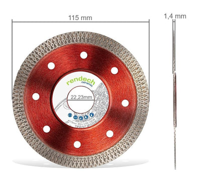 2x Ceramic Diamantscheibe 115mm für Fliesen, Feinsteinzeug, Granit uvm. Profi Diamanttrennscheibe 11