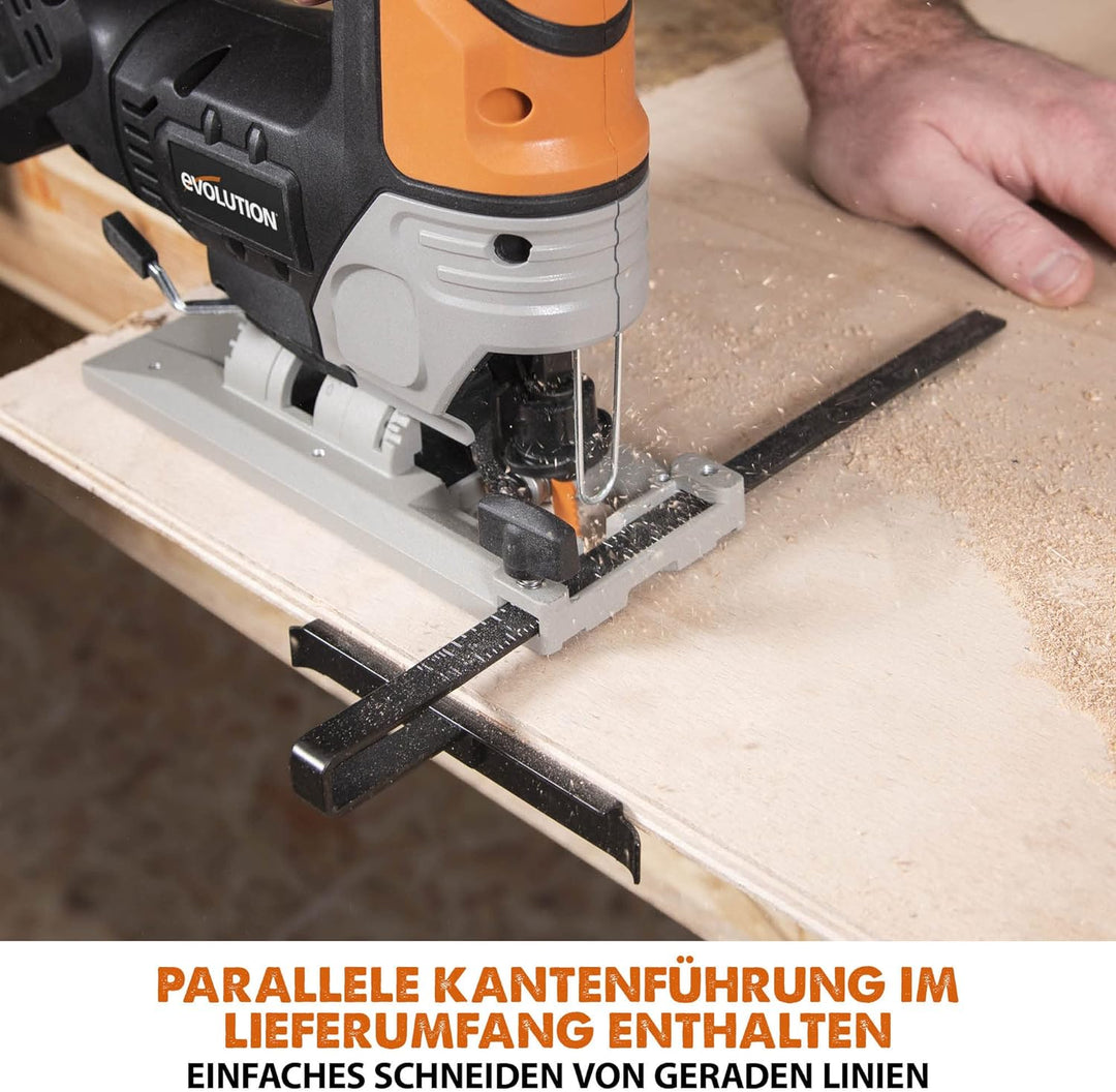 Evolution Power Tools R90JGS-Li Akku-Stichsäge – 5 Mehrzweck-Sägeblätter im Lieferumfang enthalten K
