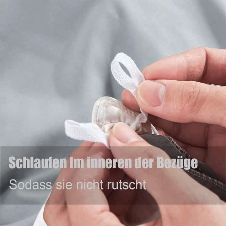 Soifox Bettwäsche 200x200 Grau bettwäsche-Sets aus Mikrofaser bügelfrei &amp; knitterfrei - Bettbezug 20