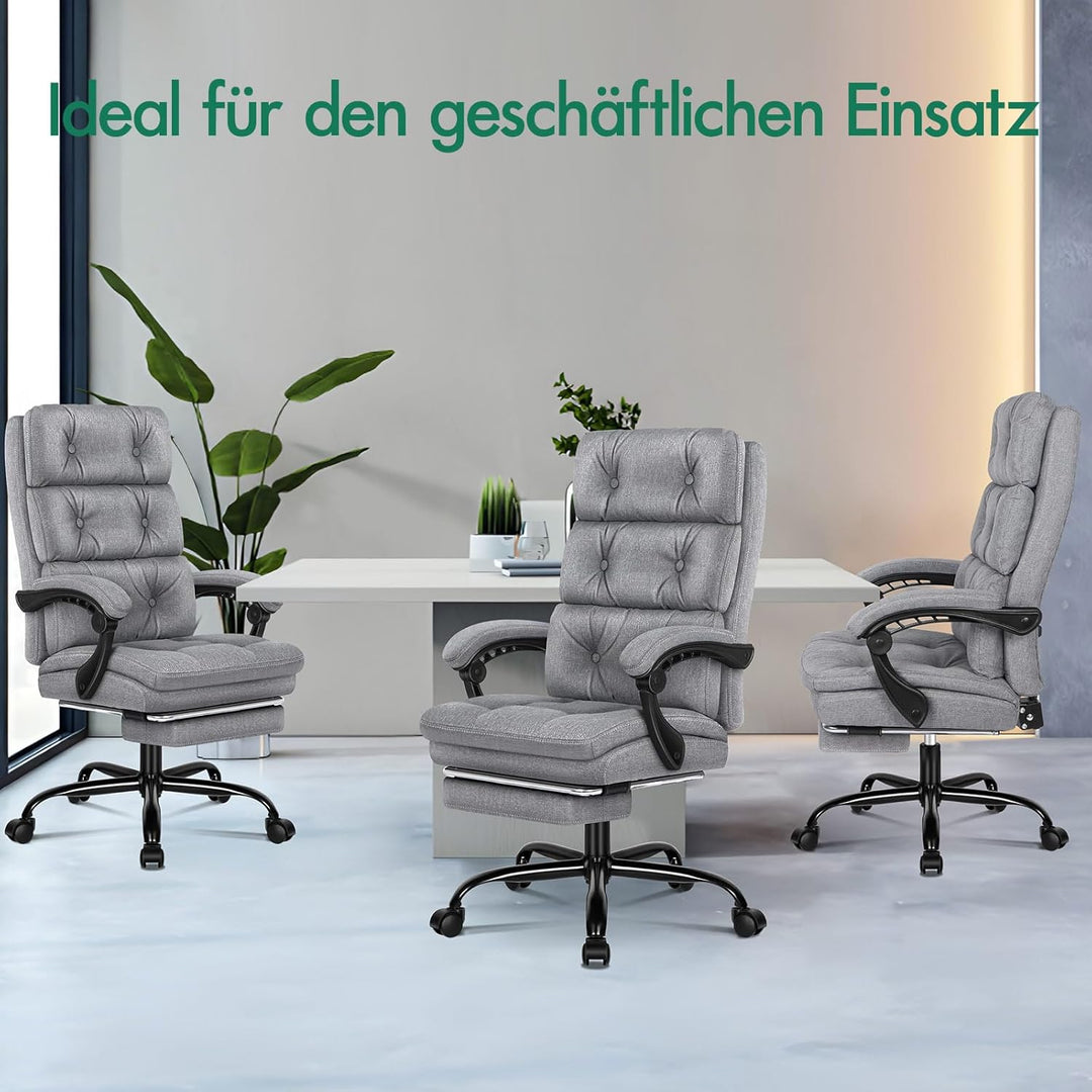 ALFORDSON Bürostuhl, zweischichtiger Schreibtischstuhl mit 150° Neigung und 360° Drehung, Drehstuhl