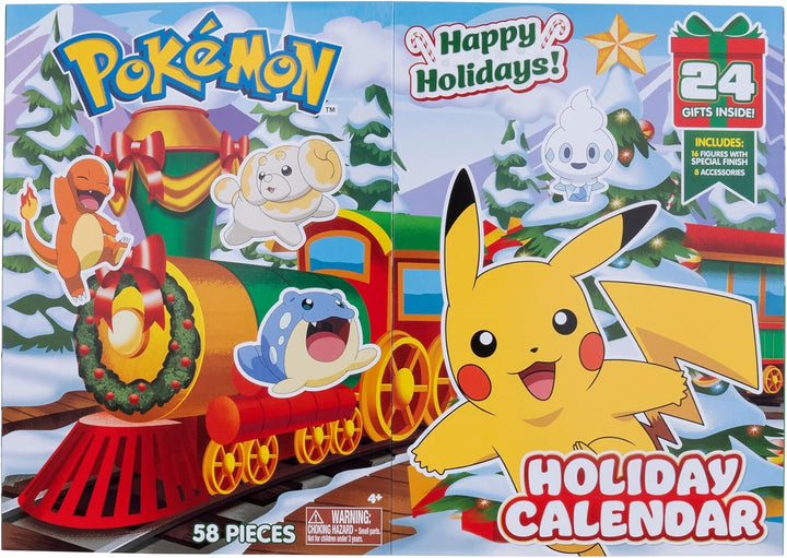 Pokémon PKW3623 - Battle Figure Adventskalender 2024, offizieller Pokémon Kalender mit 24 Überraschu