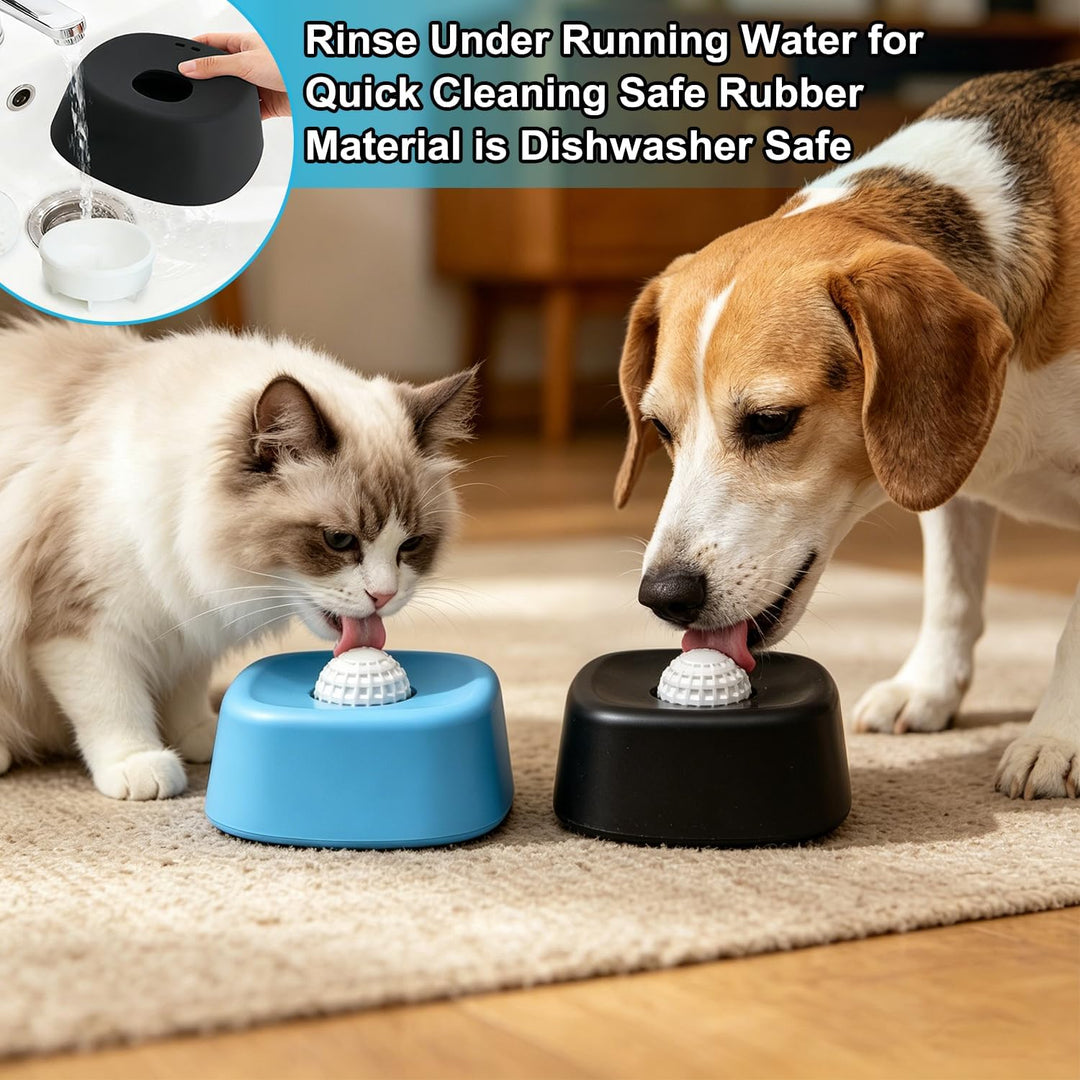 Schleckball Hund, 2PCS Lick Bowl Für Hunde, Hundelickspielzeug, PP Nassfutter Lick Pad mit Saugnapfb