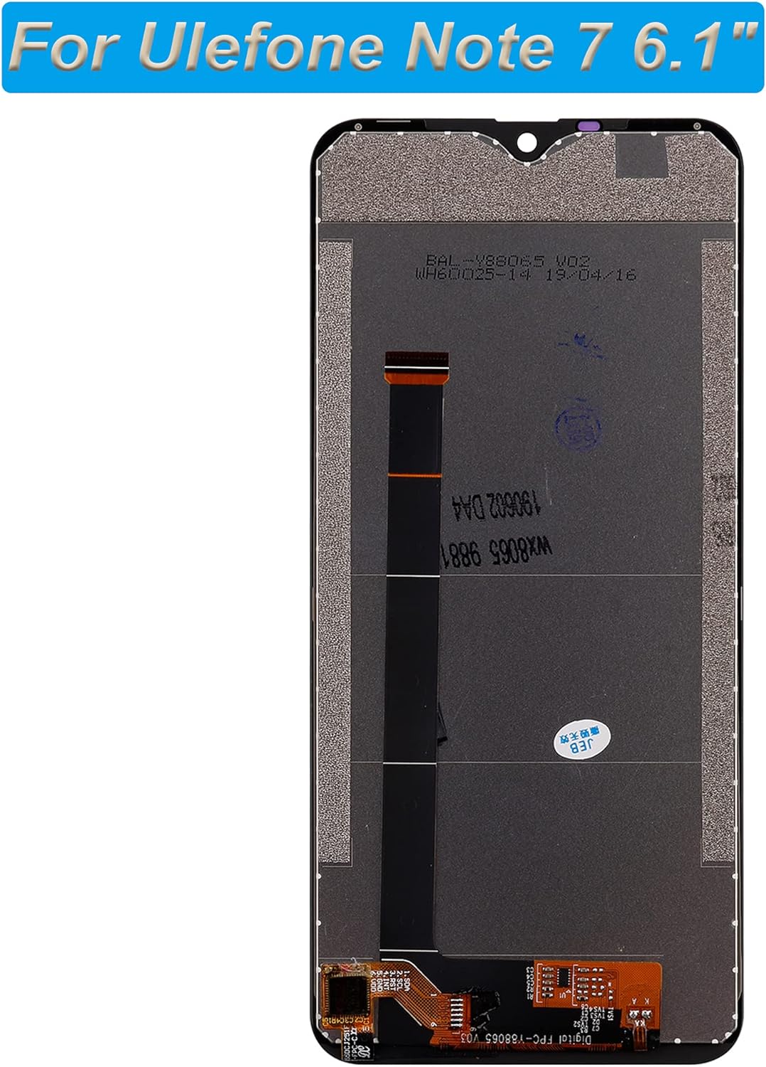 E-YIIVIIL Neuer Ersatz Display Kompatibel mit Ulefone Note 7 6.1" LCD Display Touch Screen Assembly