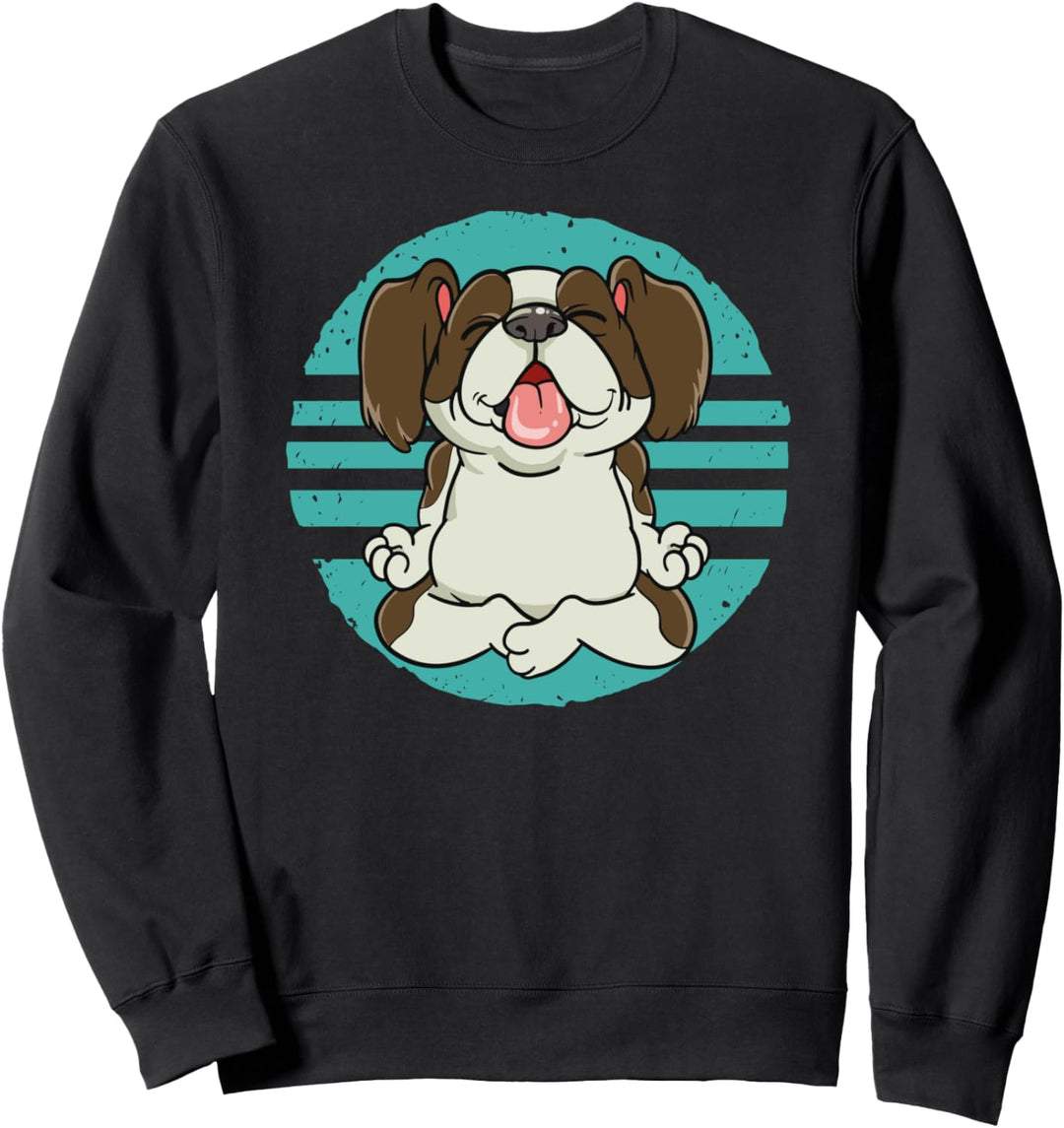 Süsser Hund, der meditation und Yoga macht geschenk Sweatshirt