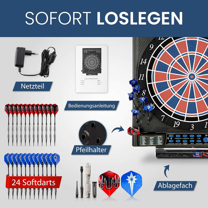 Dartona Elektronische Dartscheibe JX2000 Turnier Pro - | Dartscheibe elektronisch | Turnierscheibe m