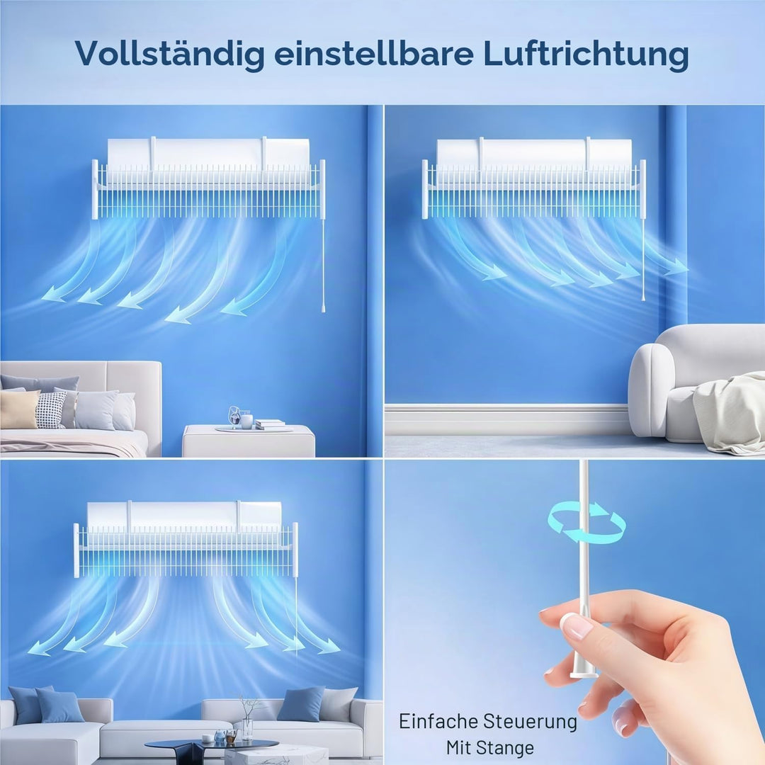Windabweiser für Klimaanlage, einstellbar, Metall, Universal-Klimaanlage, für Haus/Büro, schwangere