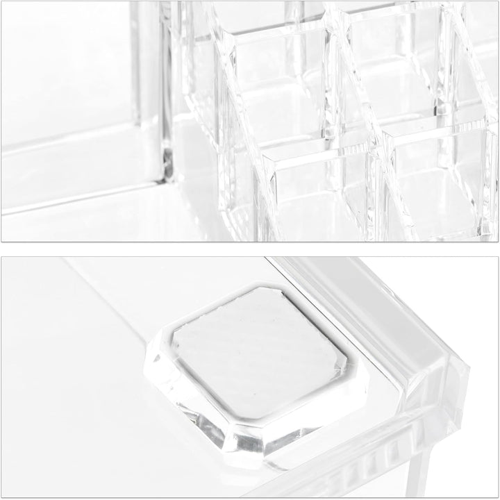 Relaxdays 1 x Make Up Organizer mit Schubladen, stapelbarer Schmuckkasten für Make Up, Acryl Schmink