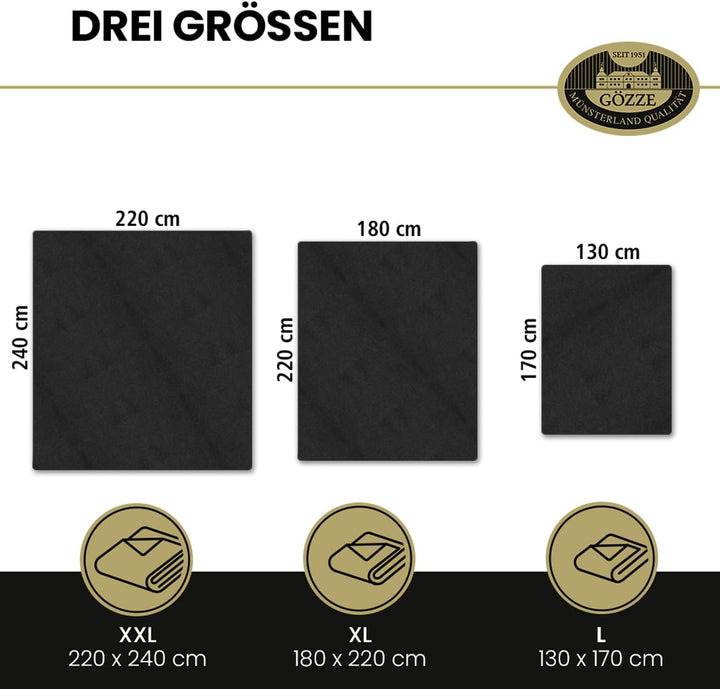 Gözze - Premium Cashmere-Feeling Wohn- und Kuscheldecke, 500 g/m², 130 x 170 cm - Beere Offwhite 130