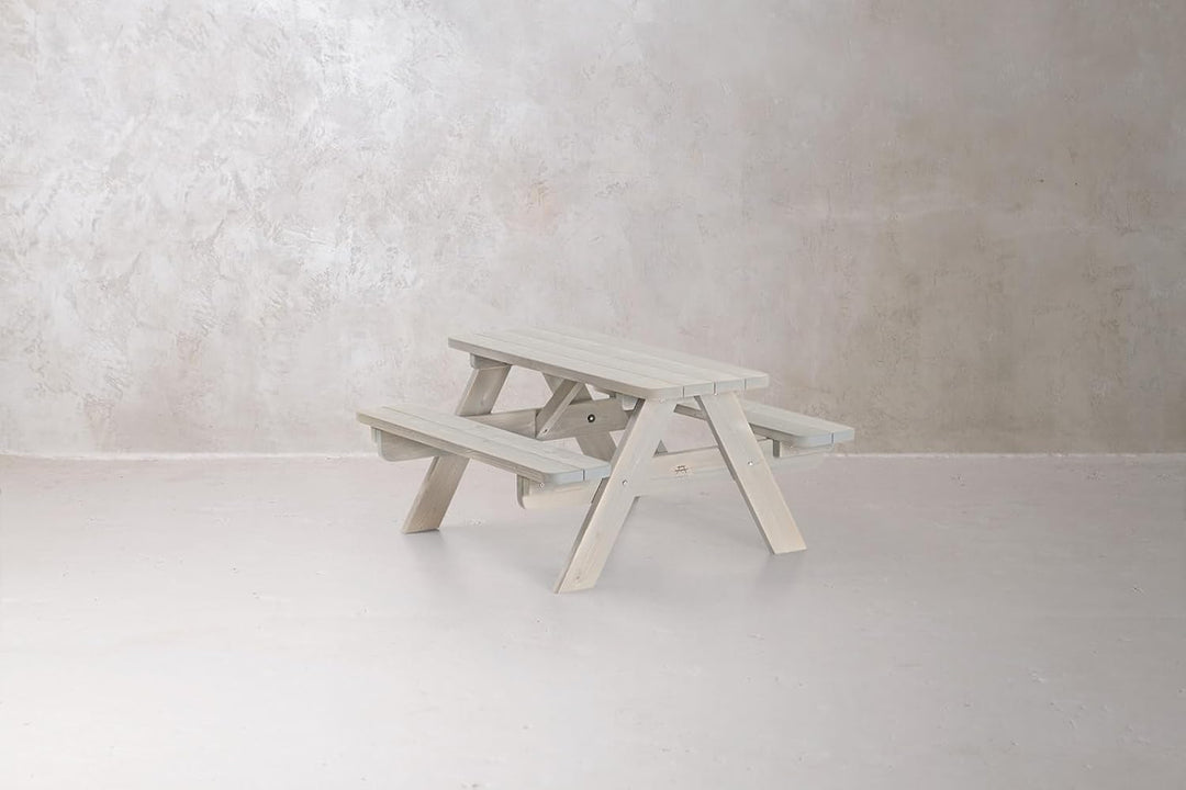 Amata Classic Design Kinder Picknicktisch Mini UNGURS Collection - Wetterfester Picknicktisch aus Ho