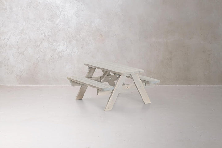 Amata Classic Design Kinder Picknicktisch Mini UNGURS Collection - Wetterfester Picknicktisch aus Ho