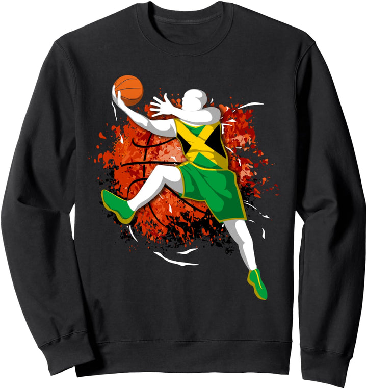 Jamaika Basketball - Jamaikanische Nationalflagge Sport Art Sweatshirt