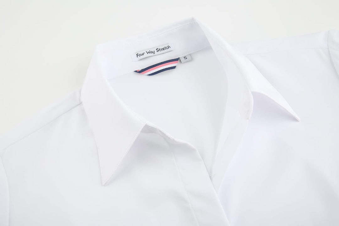 Alex Vando Bluse Damen Langarm Hemd Damen Stretch – Business Button Down Shirts, Bügelfrei Arbeitshe