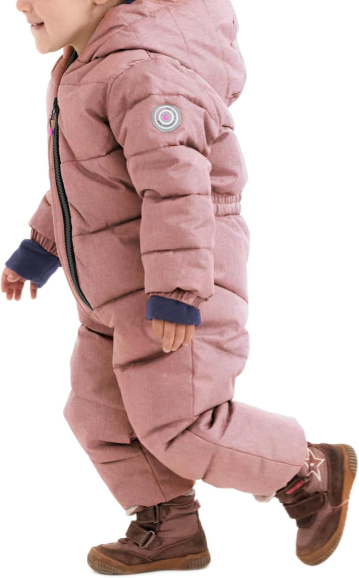 Killtec Unisex Kinder Karter Mini Overall In Daunenoptik Mit Kapuze 98-104 rose, 98-104 rose
