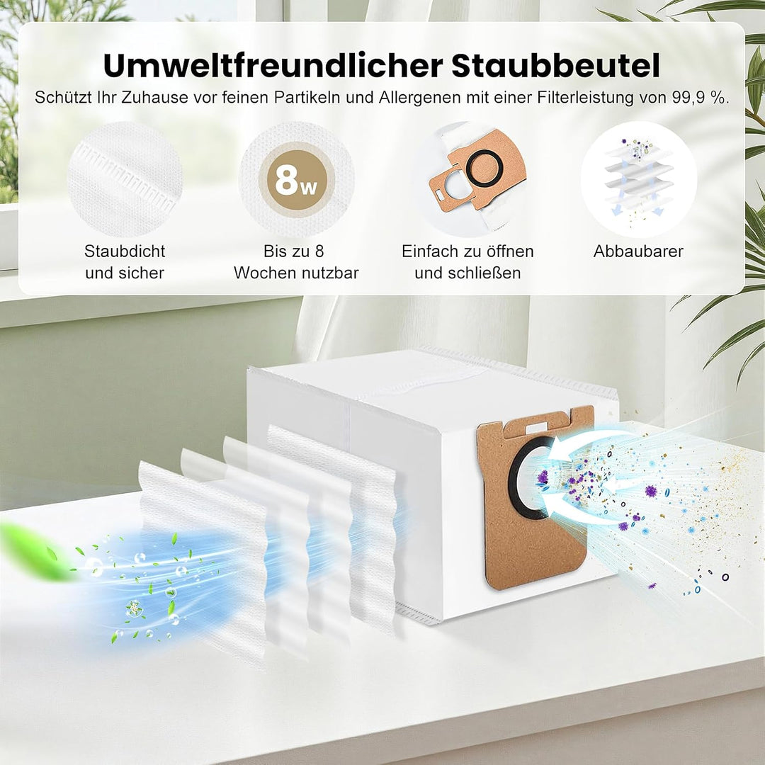 21 Stück Zubehör für Dreame L20 Ultra Saugroboter, Ersatzteile Set für L20 Ultra, 2 Hauptbürste, 6 S