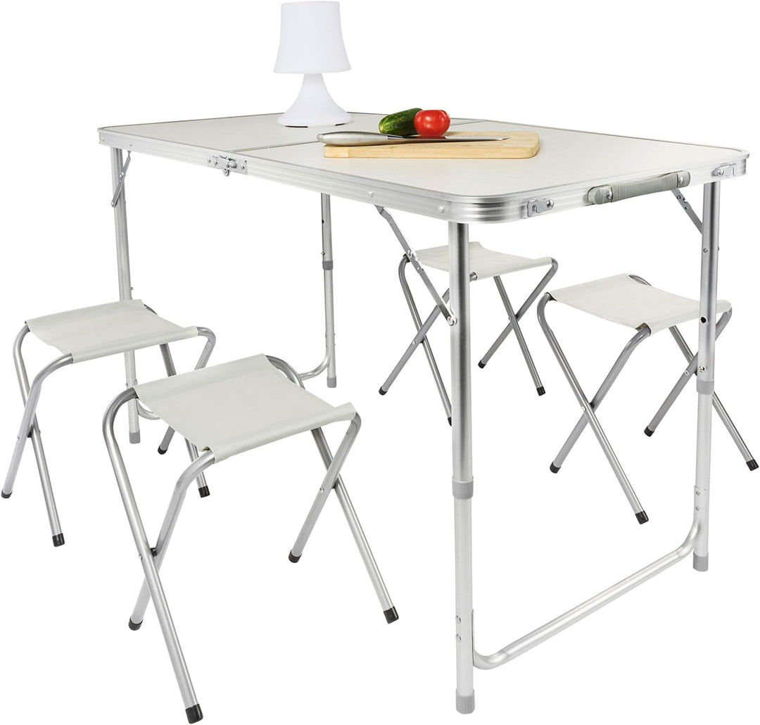 GOODS+GADGETS Klappbarer Multifunktionstisch Mehrzwecktisch Campingtisch Camping-Set Klapptisch Mark