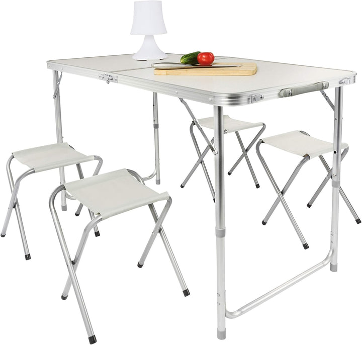 GOODS+GADGETS Klappbarer Multifunktionstisch Mehrzwecktisch Campingtisch Camping-Set Klapptisch Mark