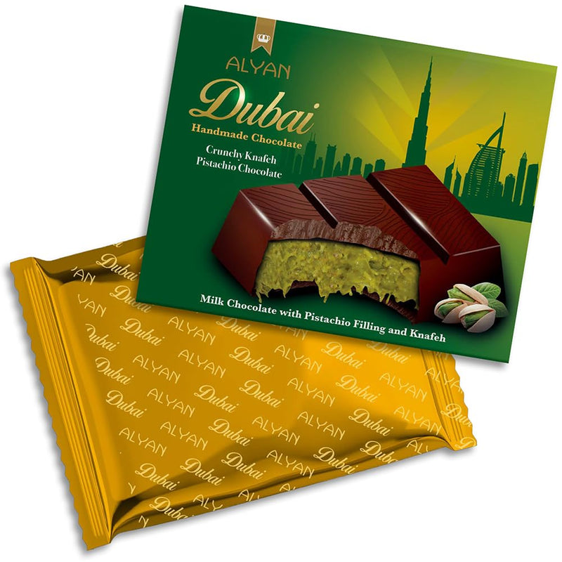 Alsino Alyan Dubai Schokolade 300g pro Tafel 100g - Frische & knackige Pistazien - Exklusive erlesen