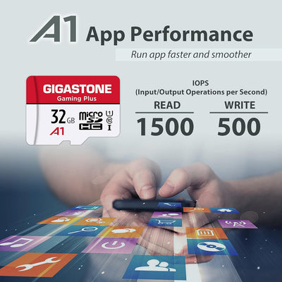 Gigastone Gaming Plus 32GB MicroSDHC Speicherkarte 5er-Pack und SD Adapter, Actionkameras und Drohne