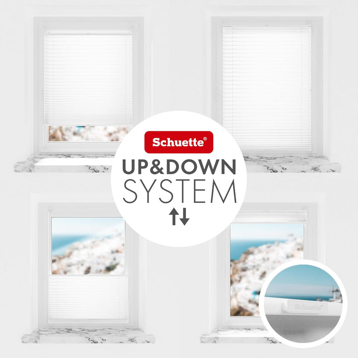 Schuette® Plissee mit Bohren zum Anschrauben ● Thermo Kollektion: White Day (Weiss) ● 40x100cm (Brei