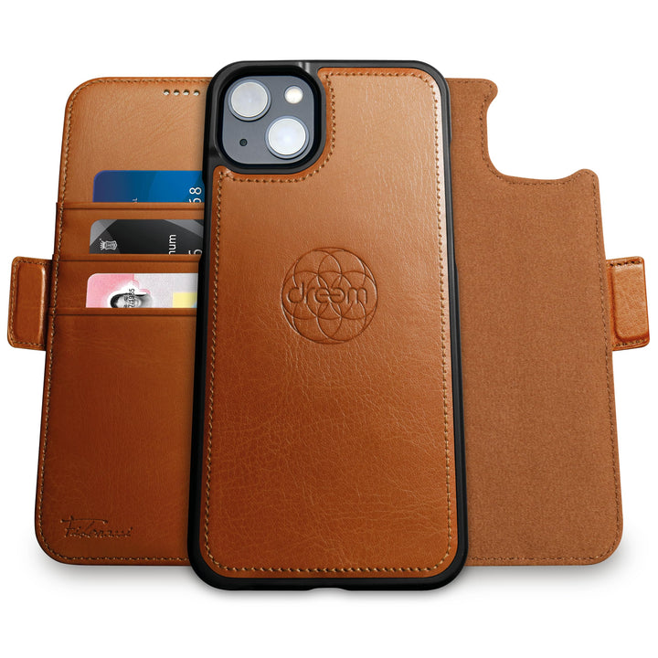 Dreem Fibonacci iPhone 14 Plus Brieftaschen-Etui / 2-in-1 stossfestes Etui und abnehmbares Folio aus