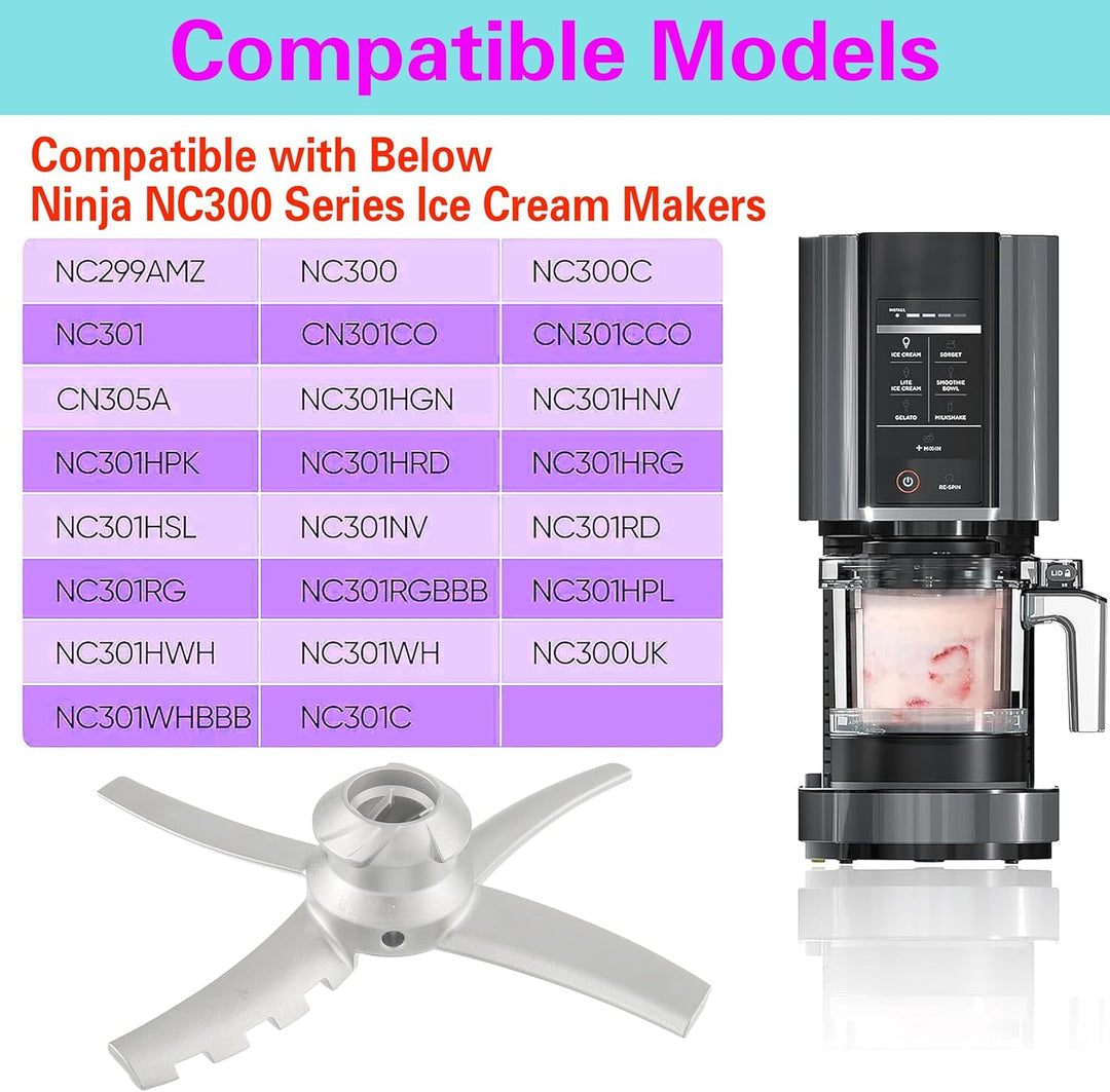 CDDCWZ Ersatz-Paddelklinge für Ninja Creami NC300 Serie Eismaschinen, Ersatz für Ninja Creamerizer N