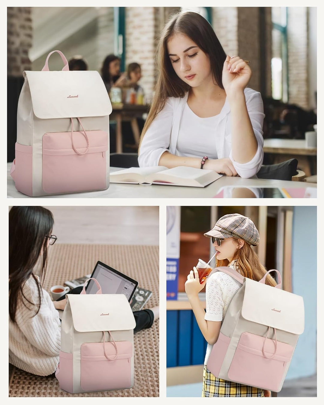 LOVEVOOK Rucksack Damen, Schulrucksack Teenager Wasserdicht Mädchen Schultasche Leichter Backpack mi