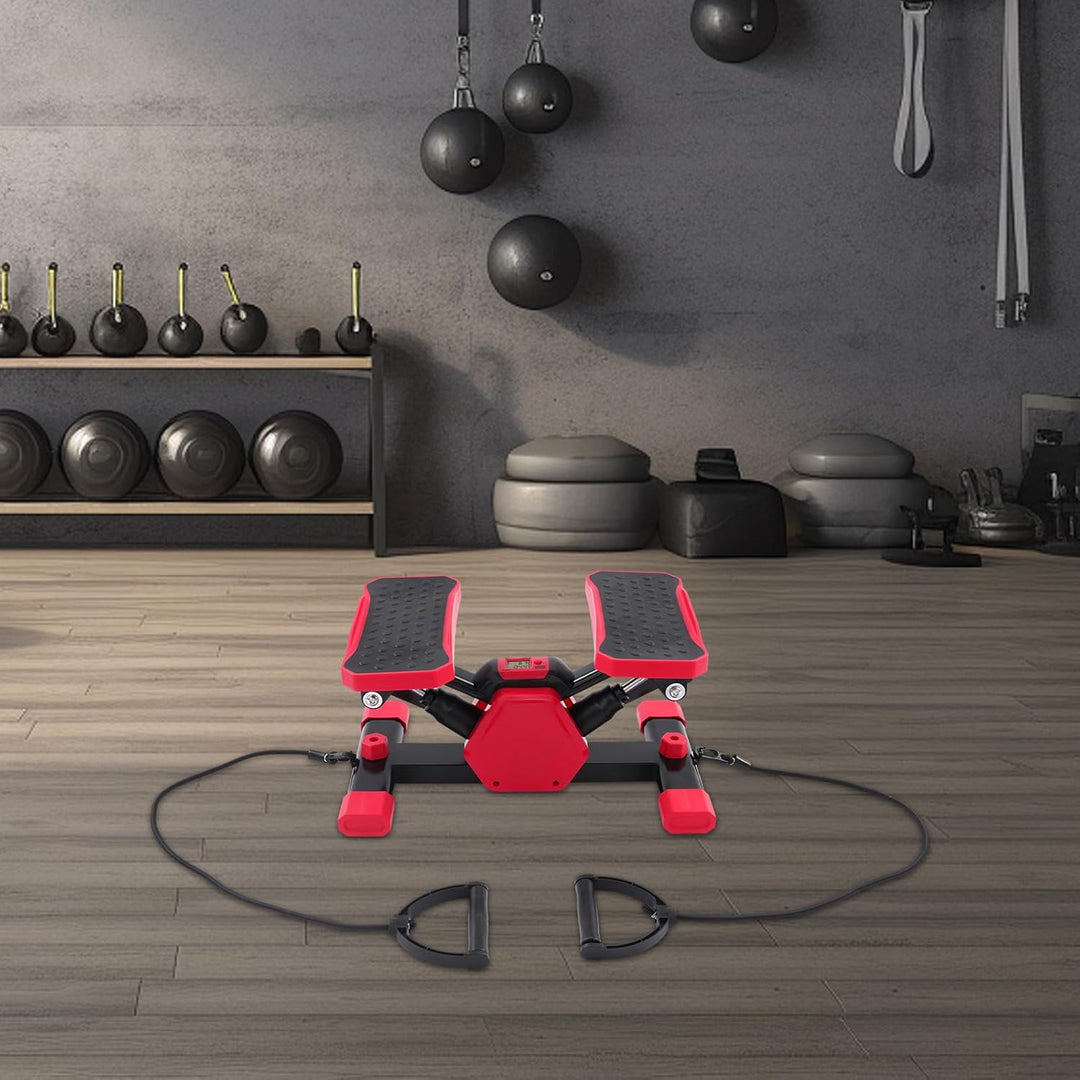 Pedaltrainer mit LCD-Display, Arm- und Beintrainer mit Zugseilen, kompakt | Noppenpedale und ergonom