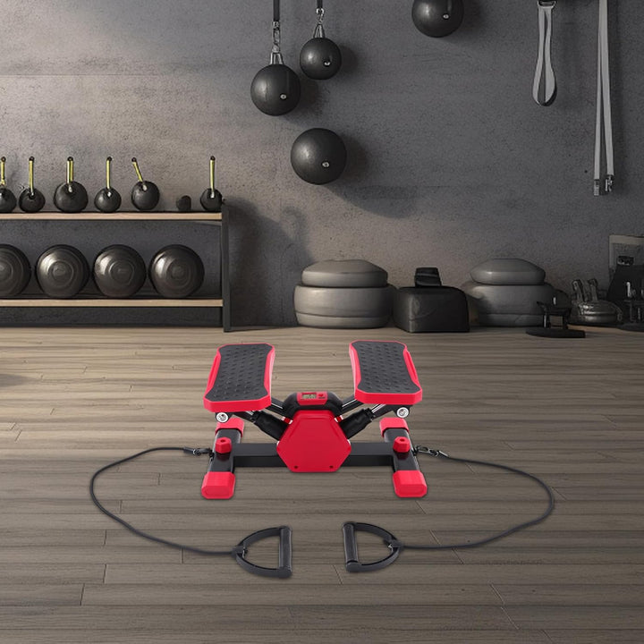 Pedaltrainer mit LCD-Display, Arm- und Beintrainer mit Zugseilen, kompakt | Noppenpedale und ergonom