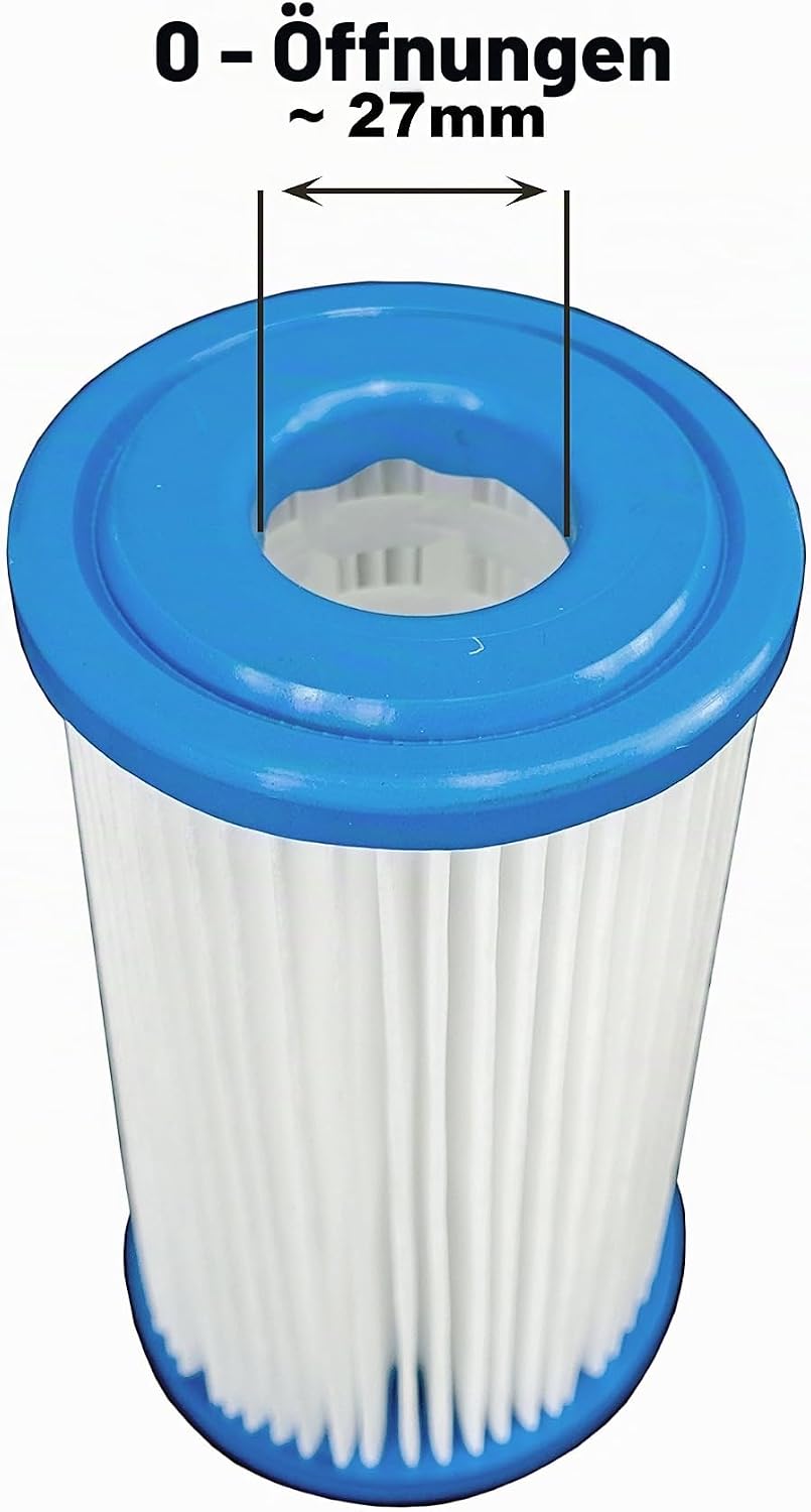 Wasserfilter 5" Anschluss 1" Garten Hauswasserwerke Schmutzfilter 3x Filtereinsatz (Faltenfilter), F