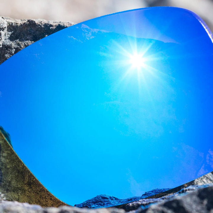 REVANT Ersatzgläser für Oakley Half Jacket (Asiatische Passform) Eisblau Mirrorshield - Polarisiert