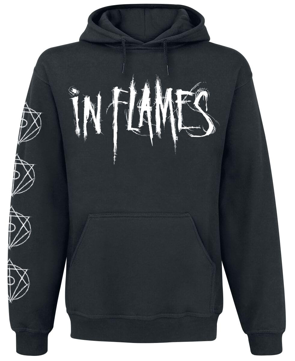 In Flames Jesterhead White Raven Männer Kapuzenpullover schwarz Band-Merch, Bands, 3XL Schwarz