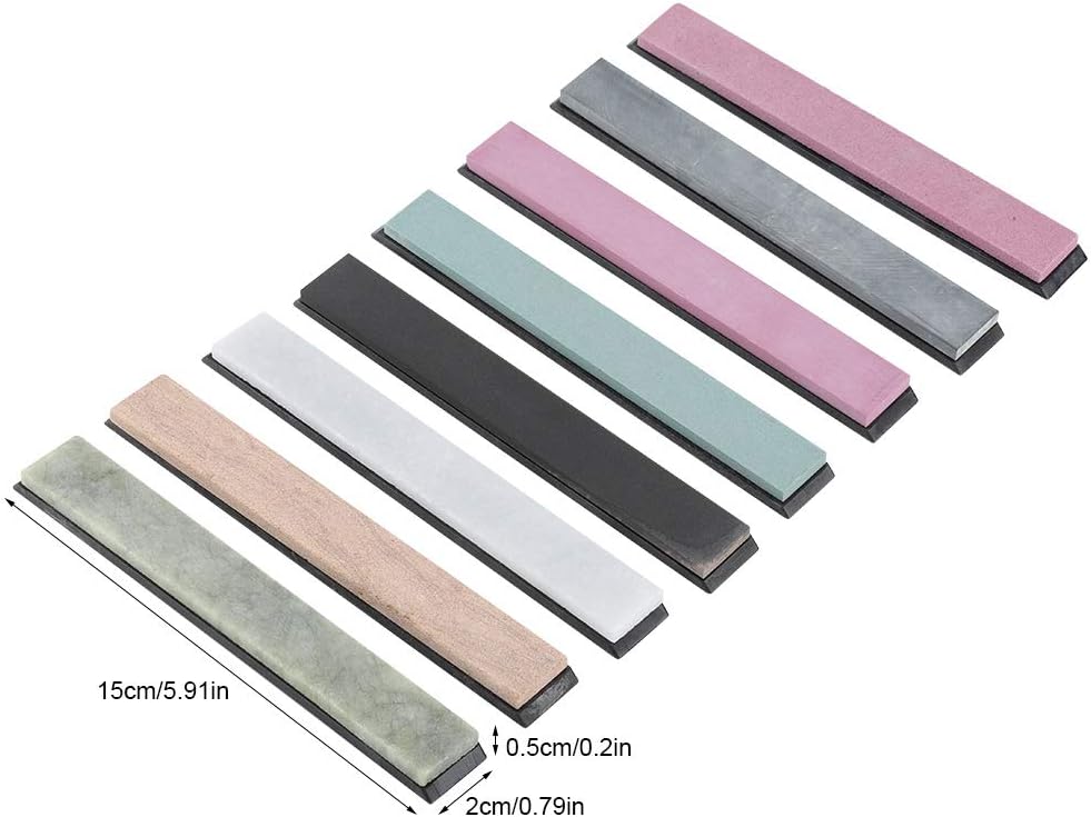 Zerodis Wetzstein-Set, 8-teilig, Schleifstein, Körnung 240/400/800/1000/3000/5000/8000/10000 Schleif