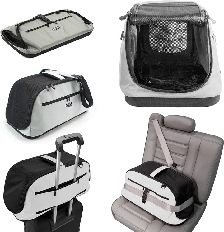 Sleepypod Air Haustier-Flug-Reisetasche, Glacier Silver, 1 Stück (1er Pack) glacier silver L 56 x B