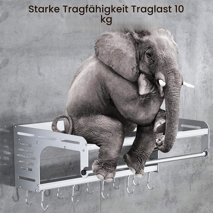 Uziqueif Halterung Mikrowellen Mit 10 Haken Und 2 Ablagen Mikrowellenhalter Ablage Halter Microwelle