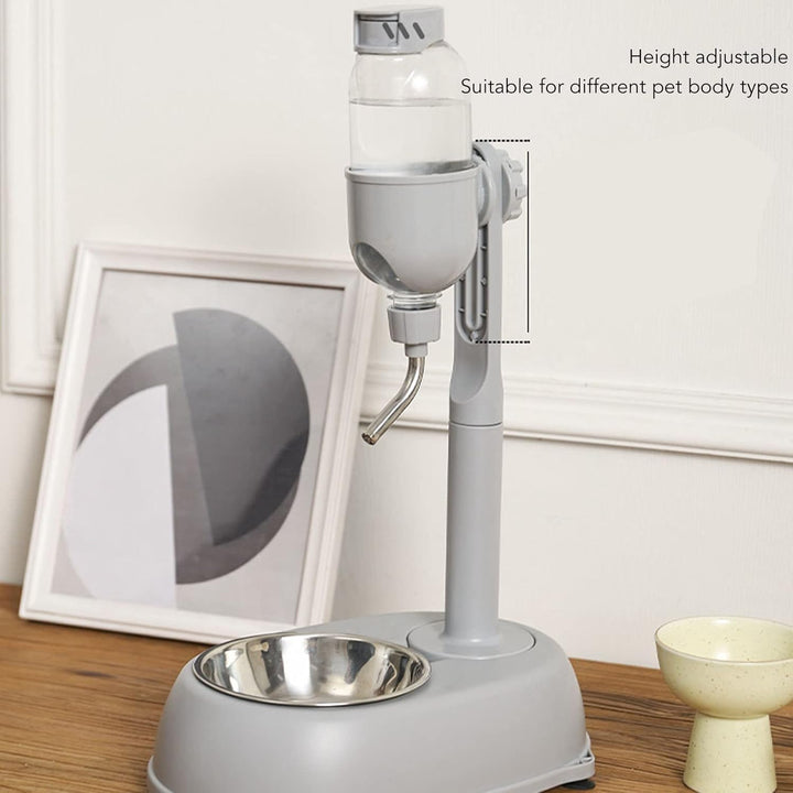 VBESTLIFE Stehender Wasserspender für Haustiere, 500 Ml, Multifunktionaler Hunde-Wasserflaschenständ