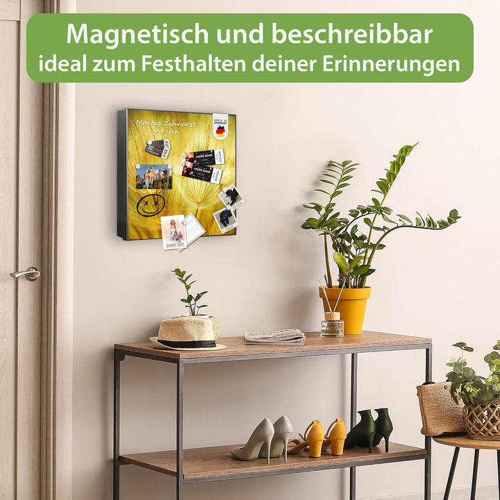banjado Grosser Schlüsselkasten Metall - Schlüsselbox 30x30cm mit 32 Haken - Schlüsselkasten modern