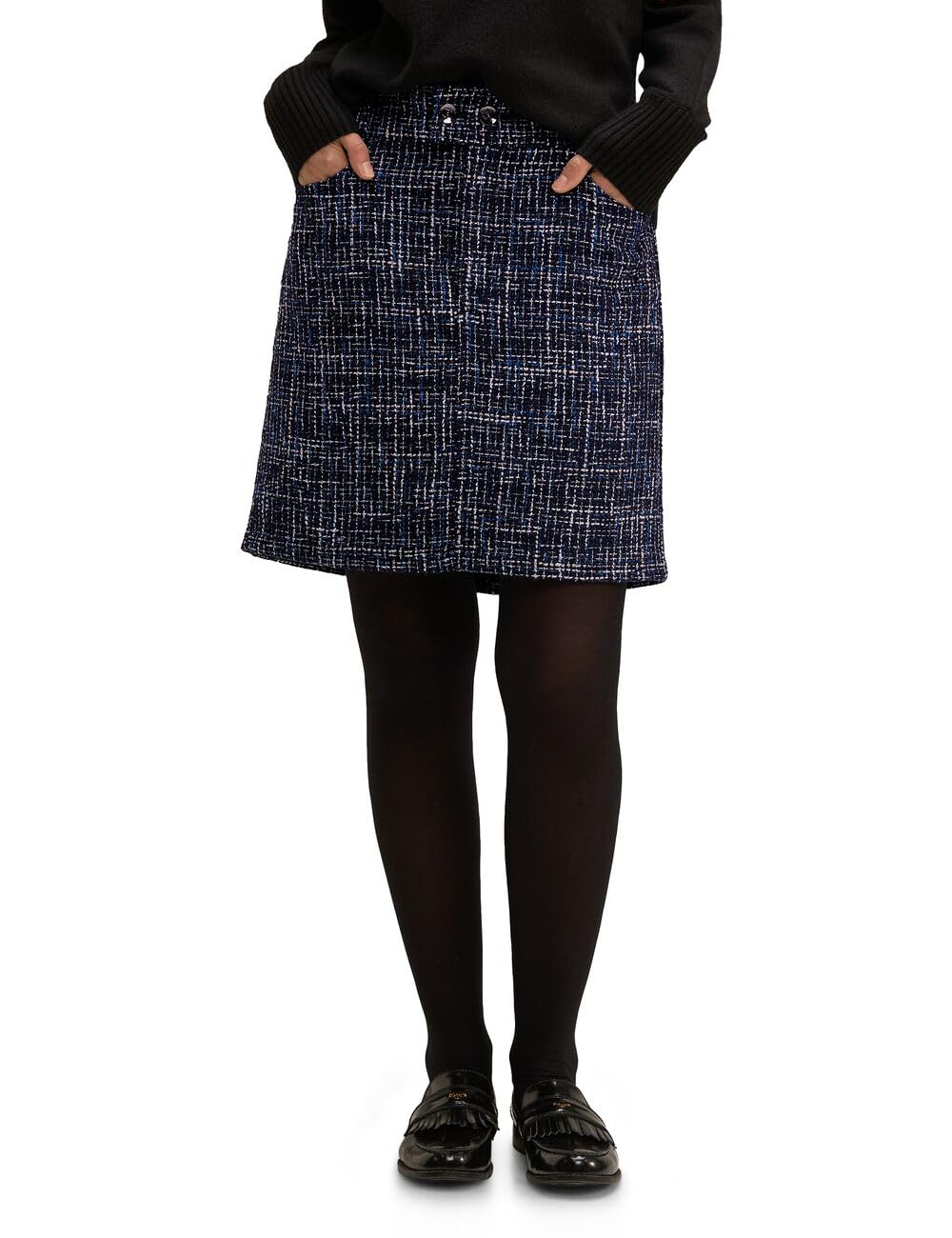 Street One Damen Bouclè Rock 36W Deep Blue, 36W Deep Blue