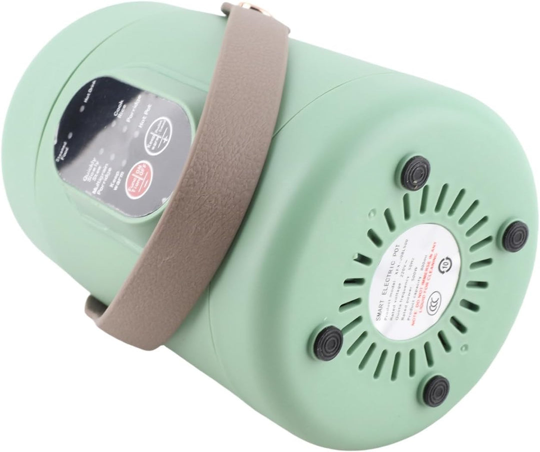 Qcwwy Tragbarer Elektrischer Topf aus Edelstahl, Mini-Multifunktions-500-W-Reisekocher, Einfach zu B