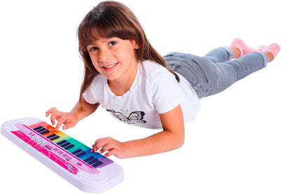 My Music World Girls Keyboard, 32 Tasten, 8 Demos, 6 Rhythmen, 45x13cm, Musikinstrument für Kinder,