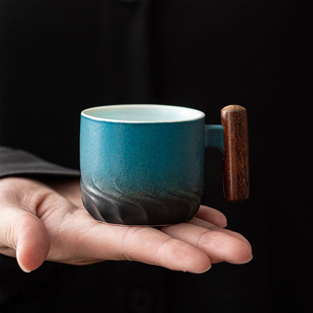 ERBO 2er Set Espressotassen 70 ml, Premium Espresso Tassen mit Henkel, Mini Teetasse Kaffeetasse aus