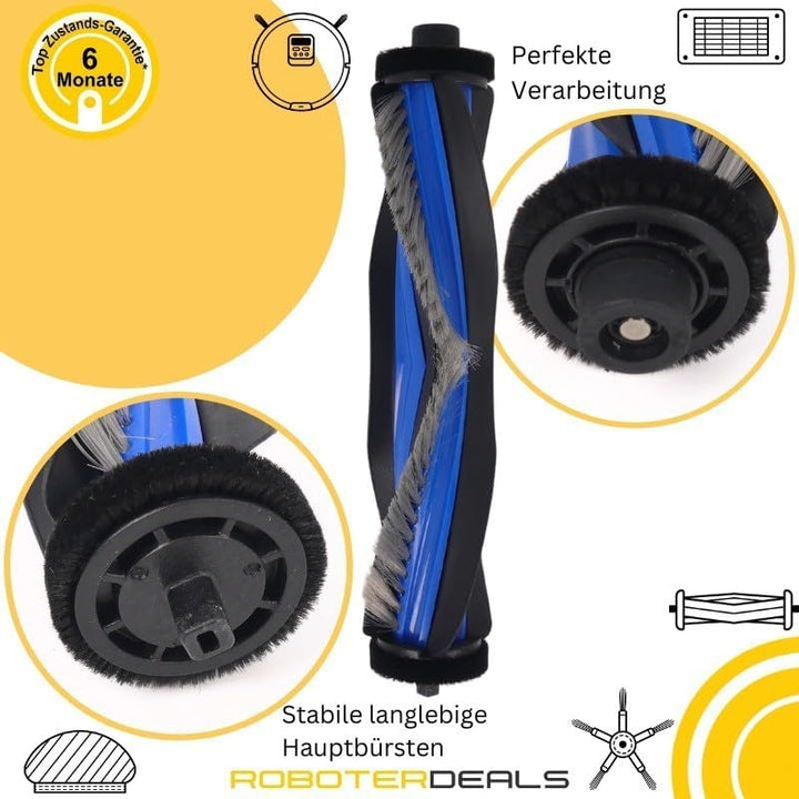 Roboter Deals - Zubehör Set, Ersatzteile für Ecovacs Deebot Mini (2X Seitenbürste, 2X Pad, 1x Hauptb