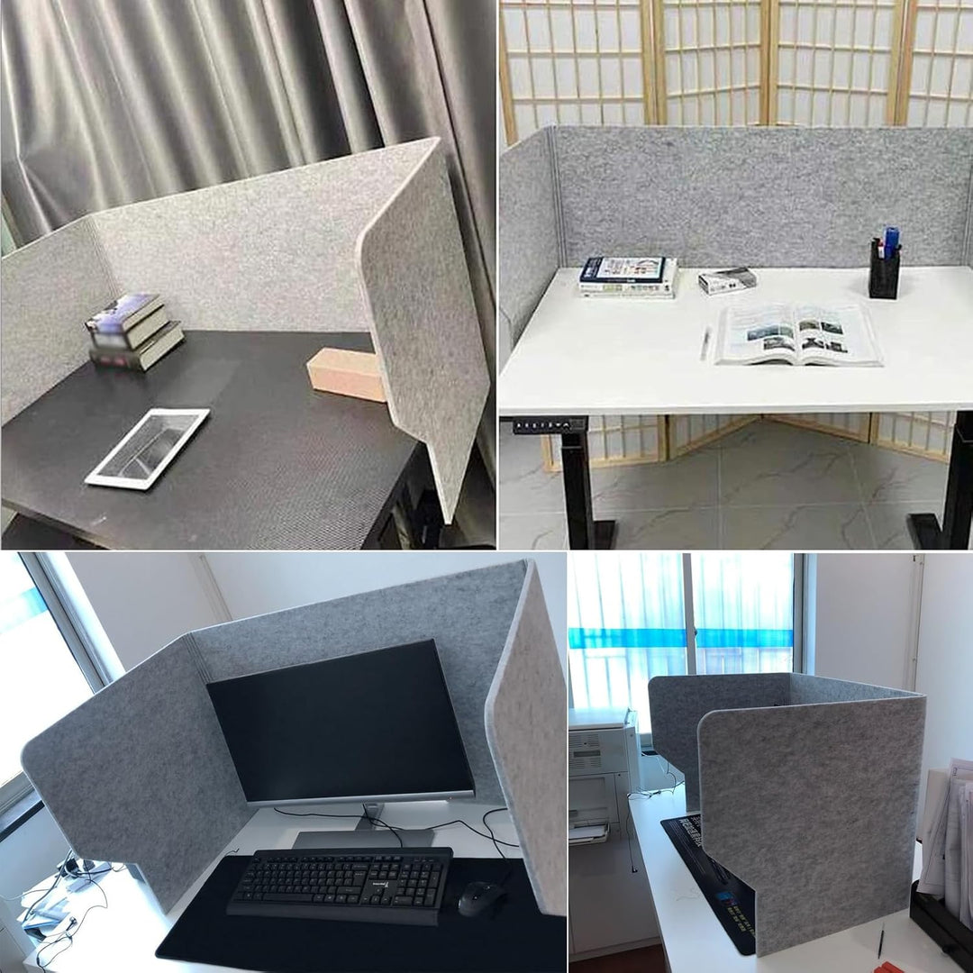 SAGIDAR Schreibtisch Trennwand Filz, Büro Desktop Schallwand 60/80/100cm, Table Divider Polyesterfas