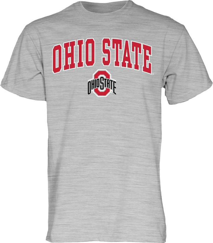 Blue 84 Herren T-Shirt Dark Heather Arching Over Ohio State Buckeyes M Dunkles Erika, Ohio State Buc