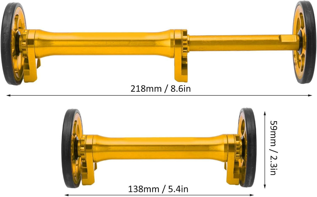 Alomejor Easy Wheel Faltrad-Verlängerungsstange Teleskop-Verlängerungsstange für Brompton 3sixty Gol