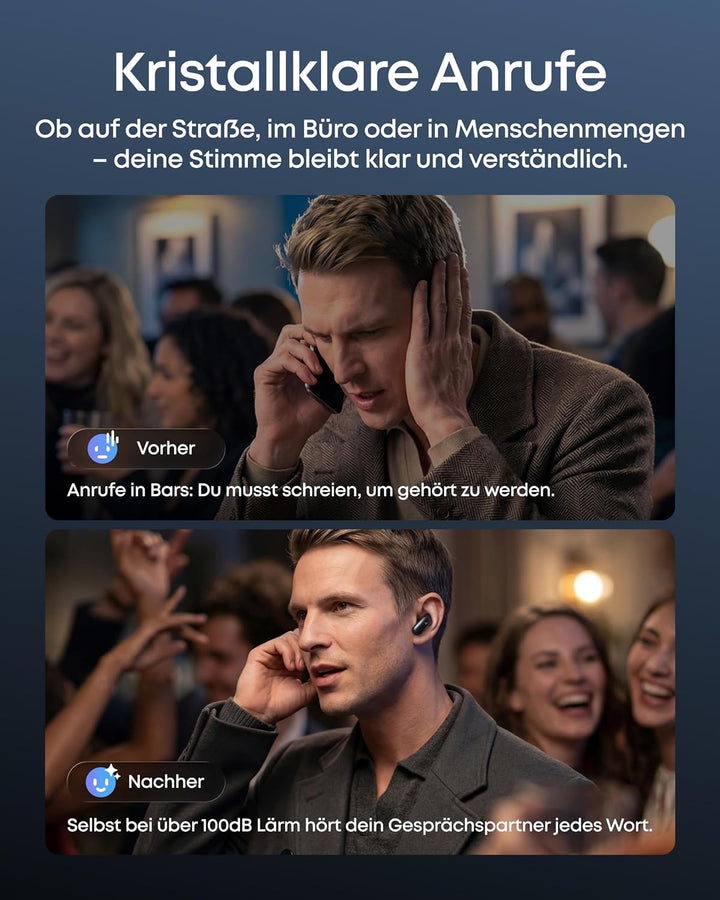 soundcore Anker Liberty 5 Pro, Guinness World Record Anrufqualität 10 Mikros, Noise Cancelling Kopfh
