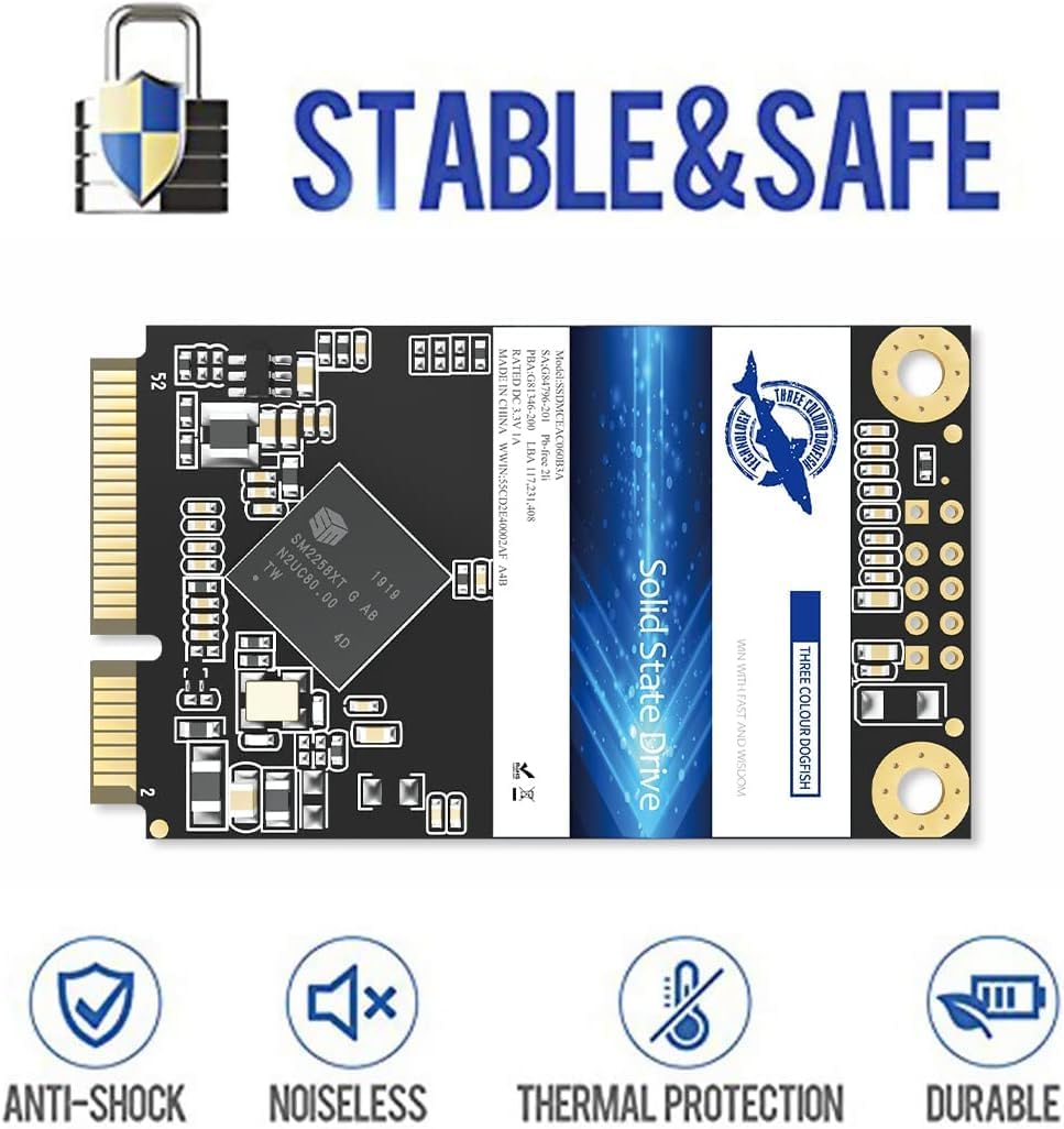 Dogfish SSD MSATA 2TB Integrierte Solid-State-Festplatte Hochleistungs-Festplatte Für Desktop-Laptop